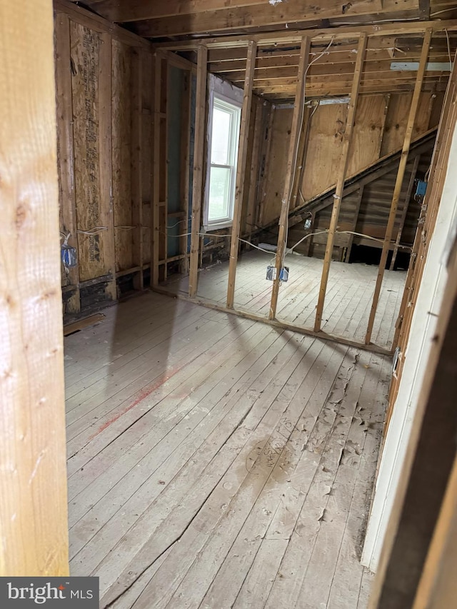 misc room with hardwood / wood-style floors