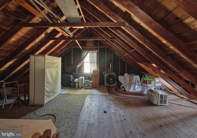 view of attic