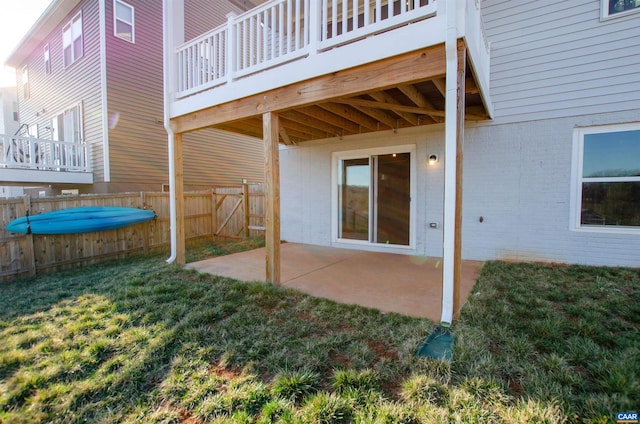 view of patio with fence