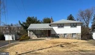 view of split level home