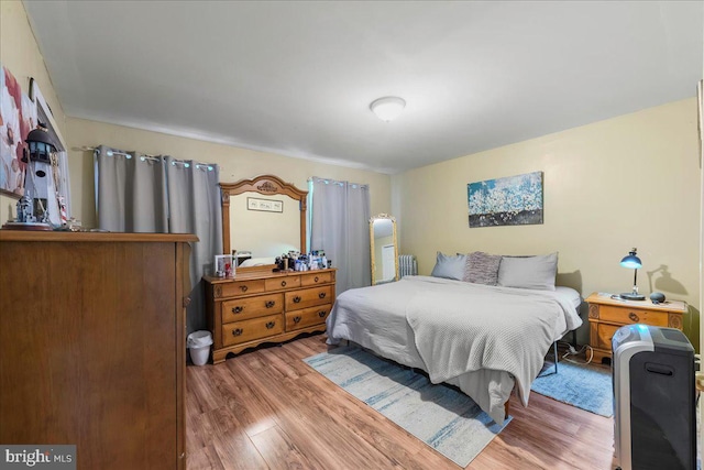 bedroom featuring wood finished floors