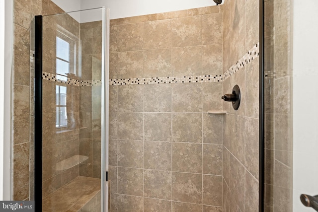 full bathroom with a stall shower