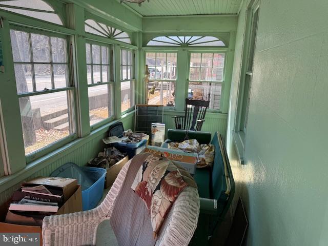 view of sunroom