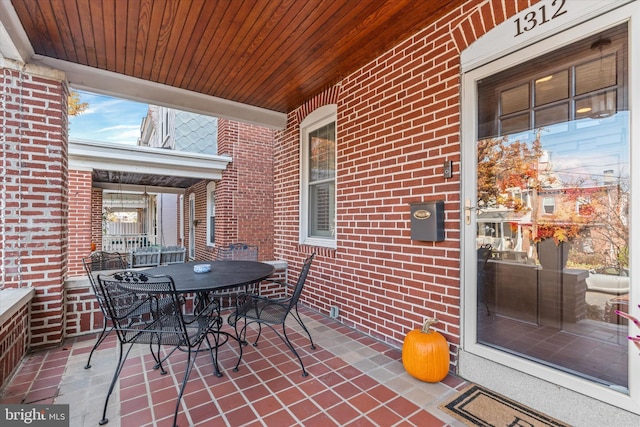 view of patio / terrace featuring outdoor dining area