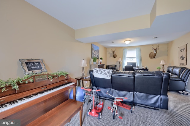 view of carpeted living room