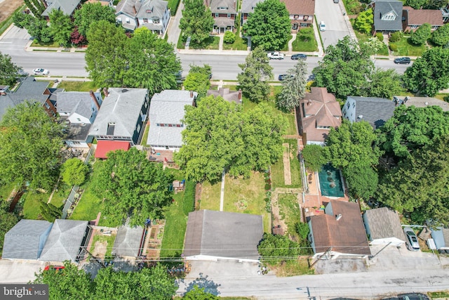 drone / aerial view featuring a residential view