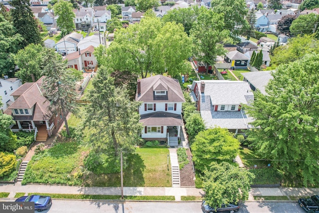 drone / aerial view featuring a residential view