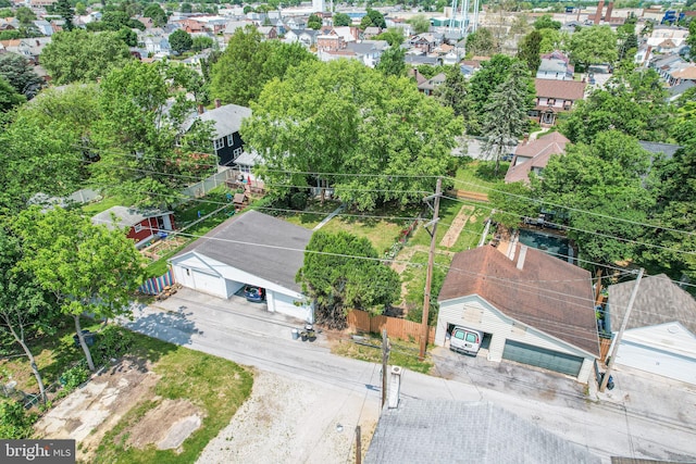 bird's eye view featuring a residential view