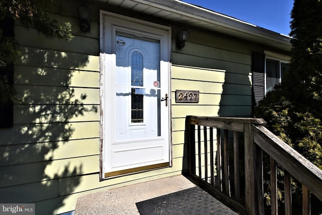 view of doorway to property