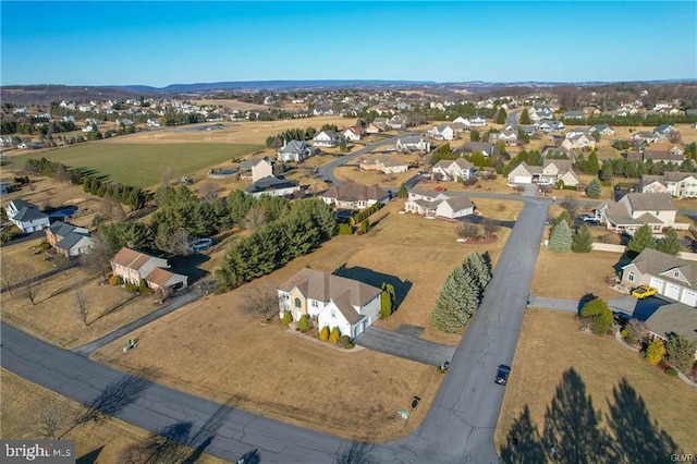 bird's eye view with a residential view