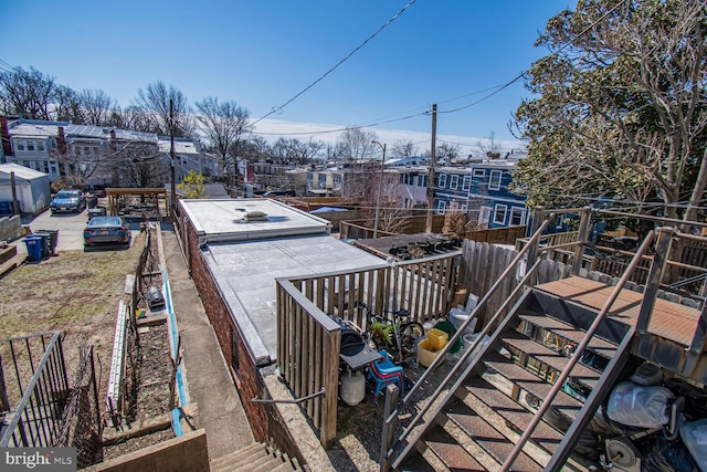 exterior space with a residential view