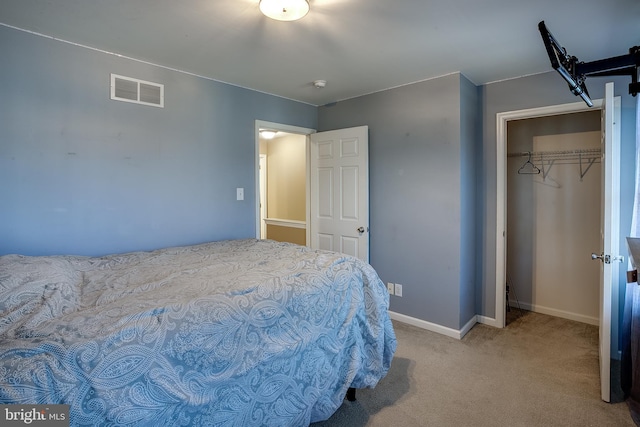 1107 Liberty Ave, Vineland, NJ 08360 - bedroom with visible vents, baseboards, carpet, and a closet