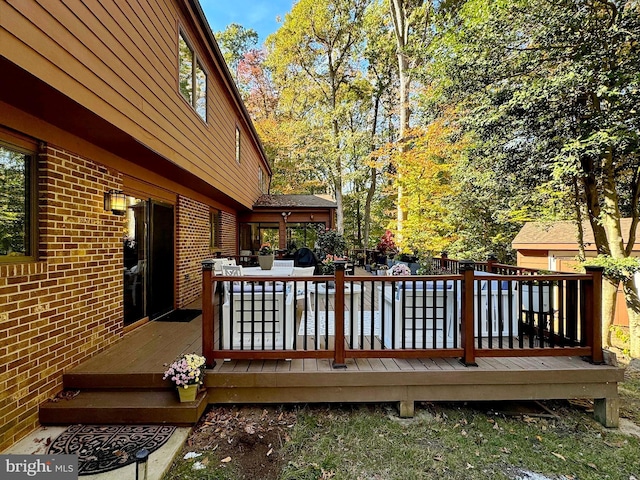 view of wooden terrace