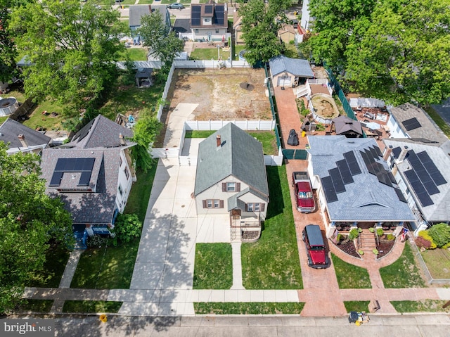 aerial view of residential area