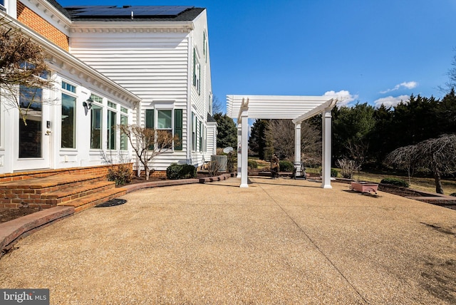 view of patio with a pergola