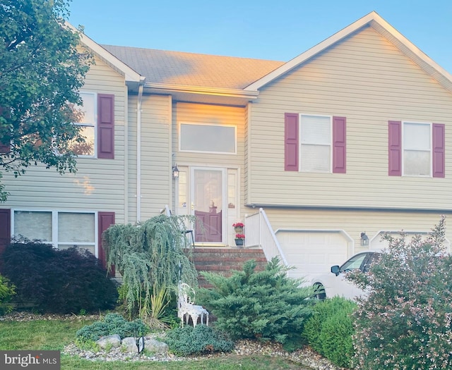 view of front of property featuring an attached garage