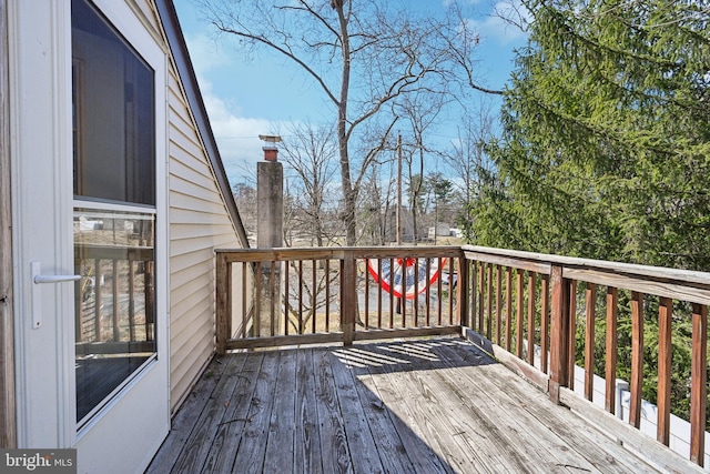 view of wooden deck