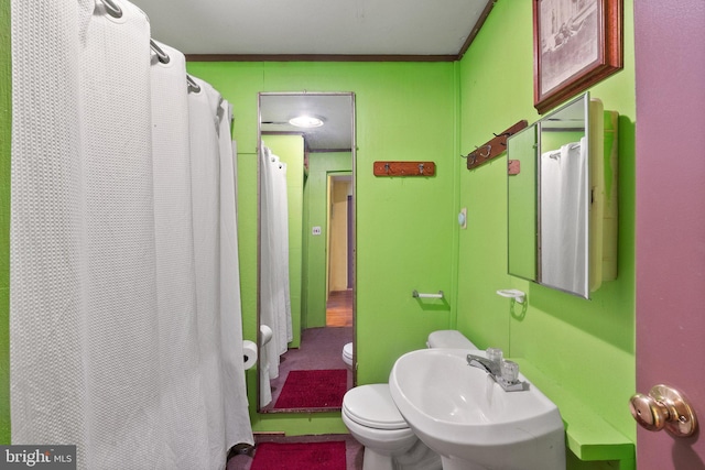 bathroom featuring toilet and a sink