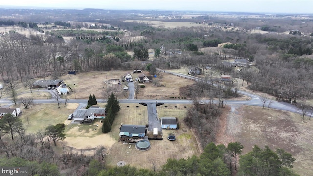 bird's eye view featuring a rural view