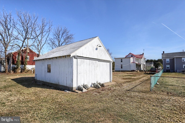 view of shed