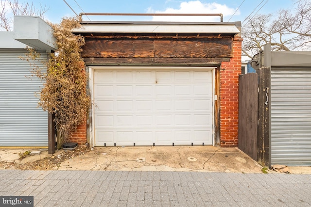 garage featuring a gate