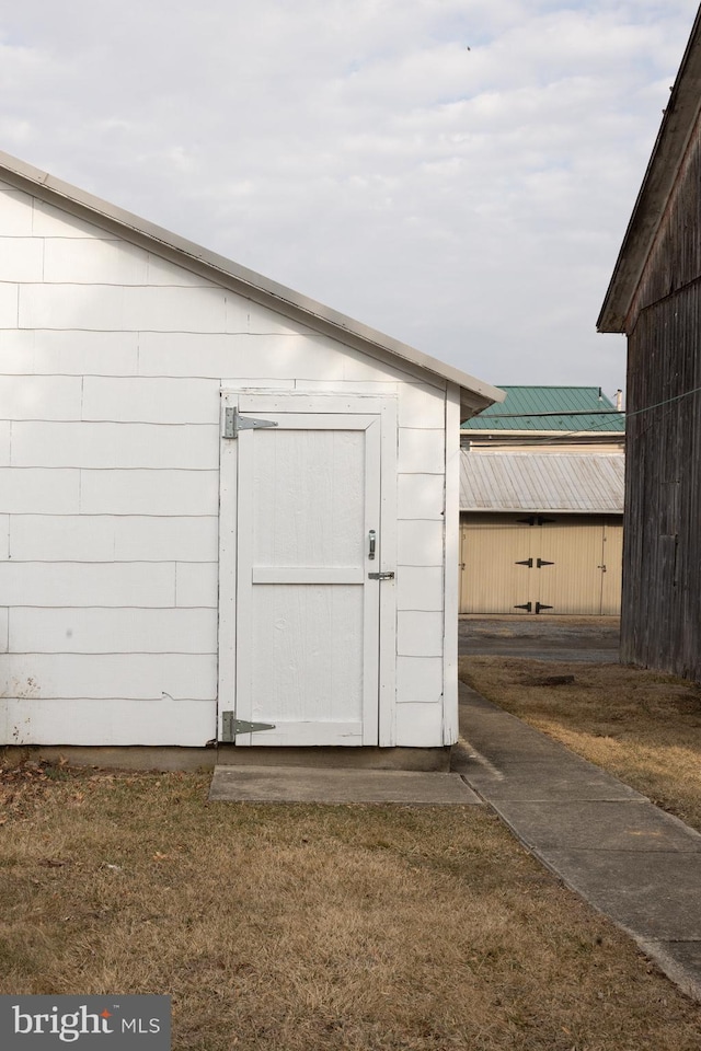 view of shed