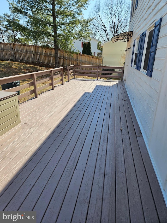 wooden deck with fence