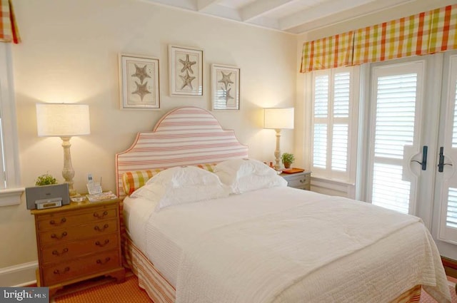 1 103rd St, Stone Harbor, NJ 08247 - bedroom featuring beam ceiling