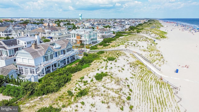 1 103rd St, Stone Harbor, NJ 08247 - bird's eye view with a view of the beach, a water view, and a residential view