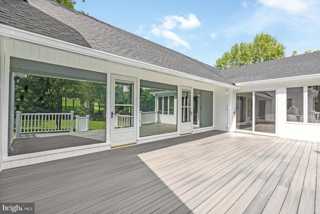 view of wooden deck