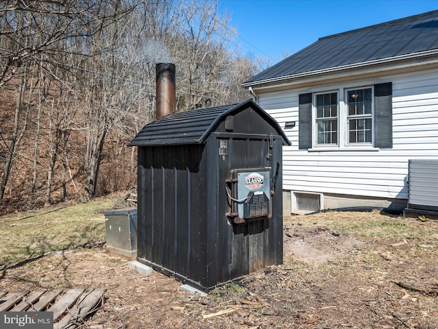 view of shed