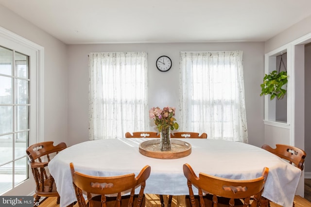 view of dining area