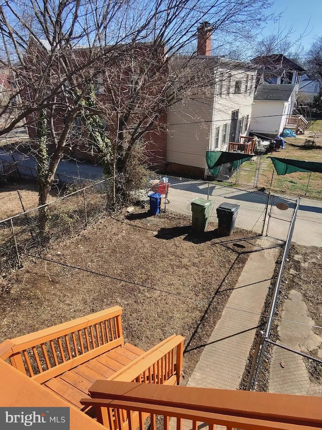 view of yard with a gate and fence