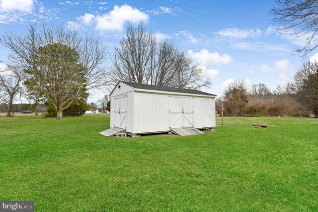 view of shed