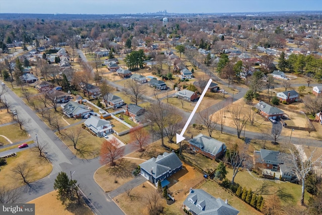 birds eye view of property featuring a residential view