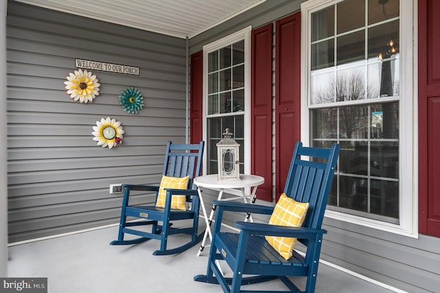 view of patio / terrace featuring covered porch