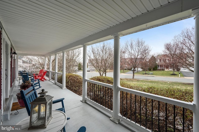 view of patio with covered porch