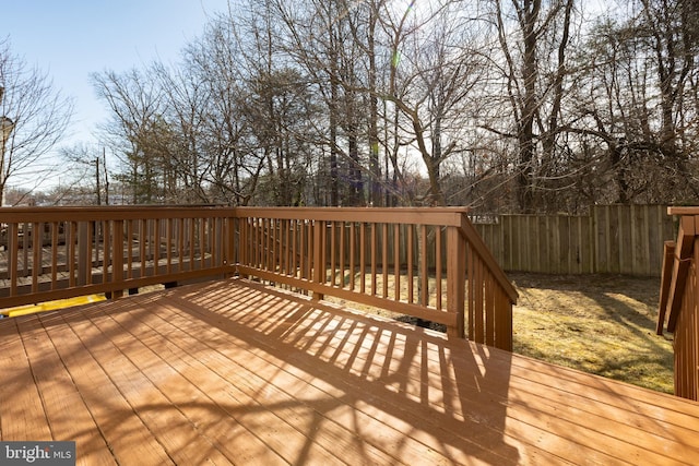 wooden deck with fence