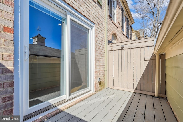 exterior space with brick siding