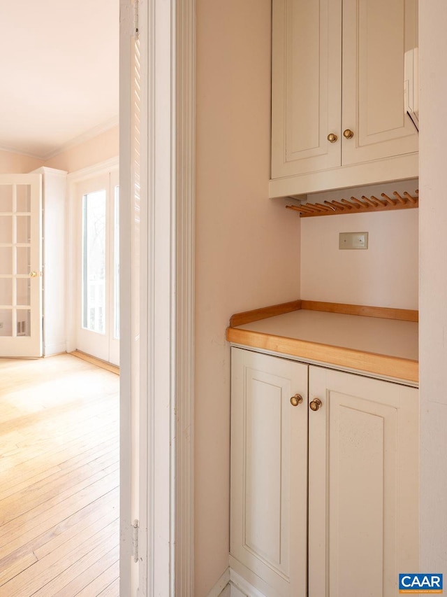 details with wood finished floors