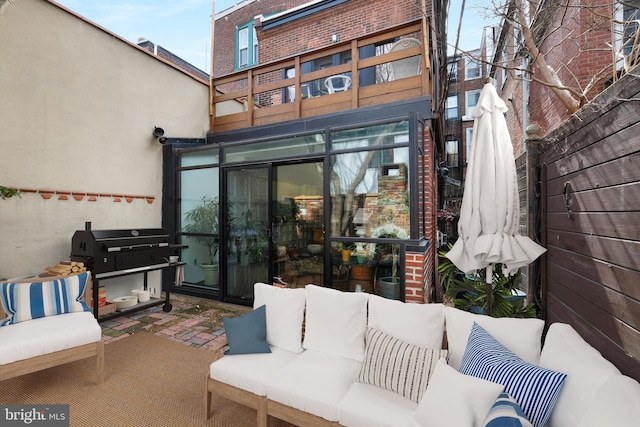 view of patio / terrace featuring an outdoor hangout area