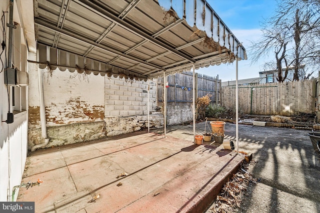 view of patio / terrace with a fenced backyard