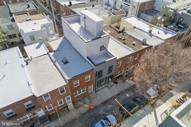 aerial view with a residential view