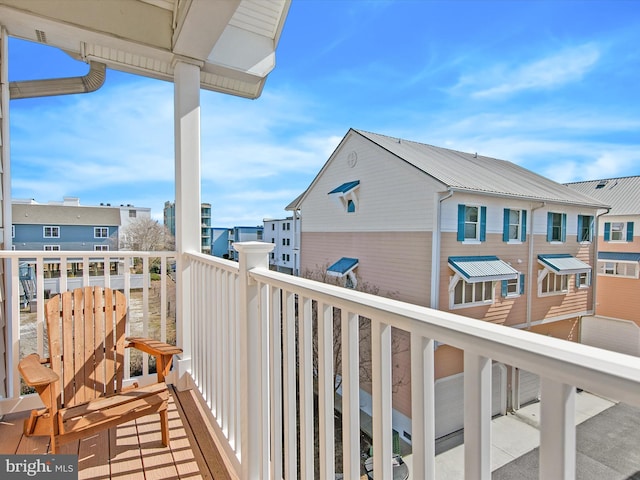 balcony with a residential view