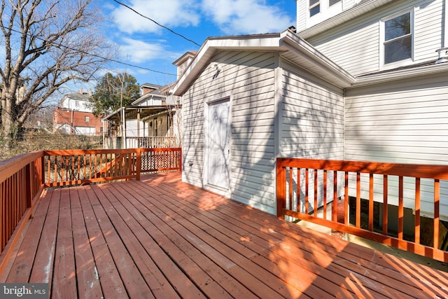 view of wooden deck