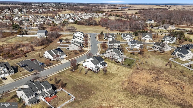 bird's eye view featuring a residential view