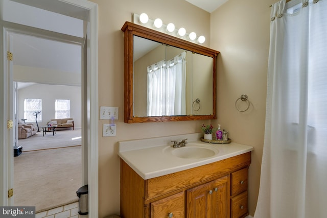 bathroom featuring vanity