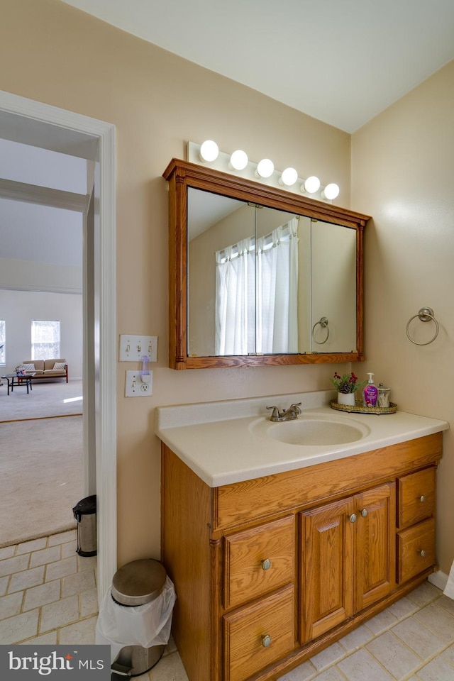 bathroom with vanity