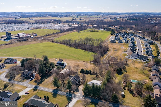 bird's eye view with a residential view