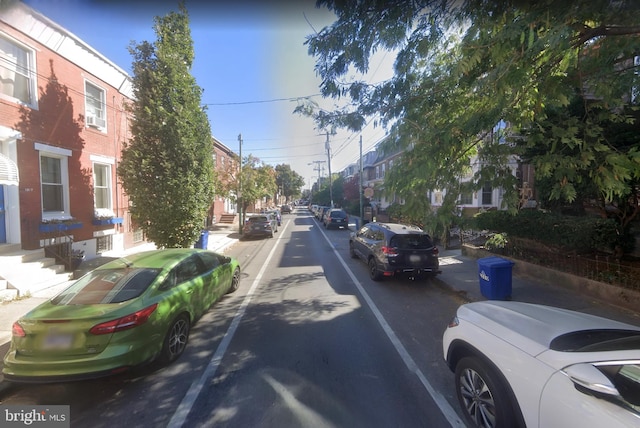 view of street featuring sidewalks